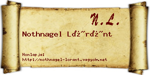 Nothnagel Lóránt névjegykártya